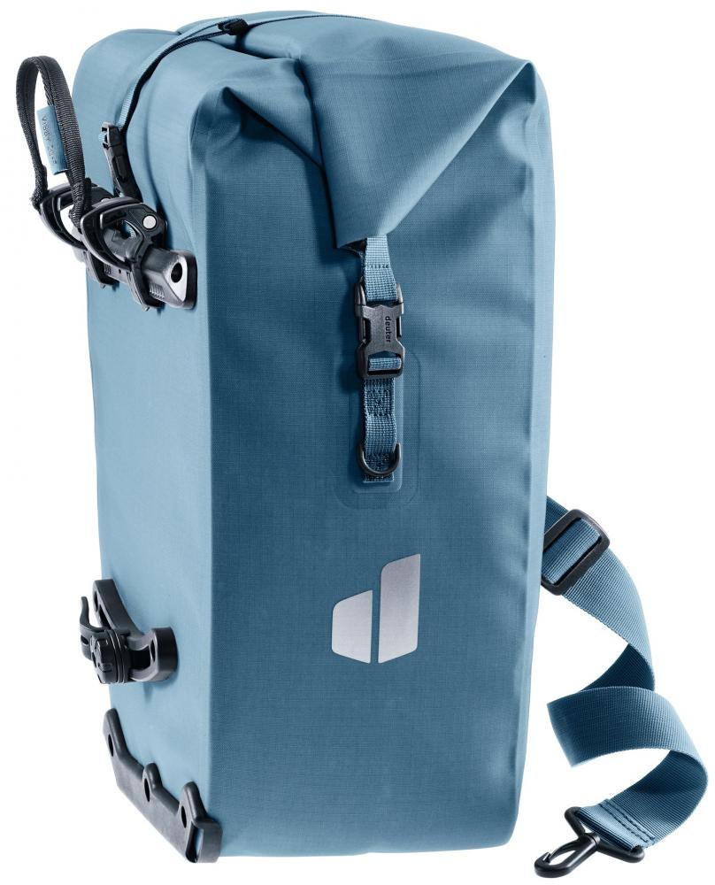 deuter Visby 20+5 Hinterradtasche wasserdicht - 25L Atlantic Blau mit BagFix-Halterung