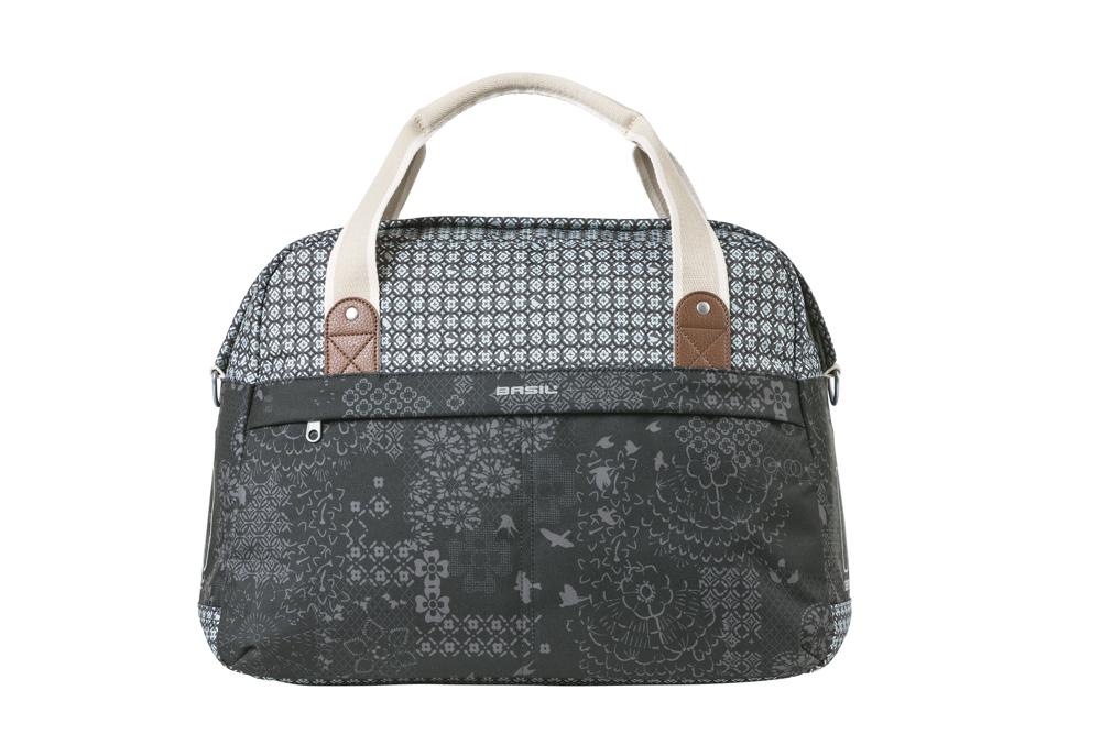 Basil Schultertasche Boheme Carry All charcoal mit Reißverschluss 18 Liter