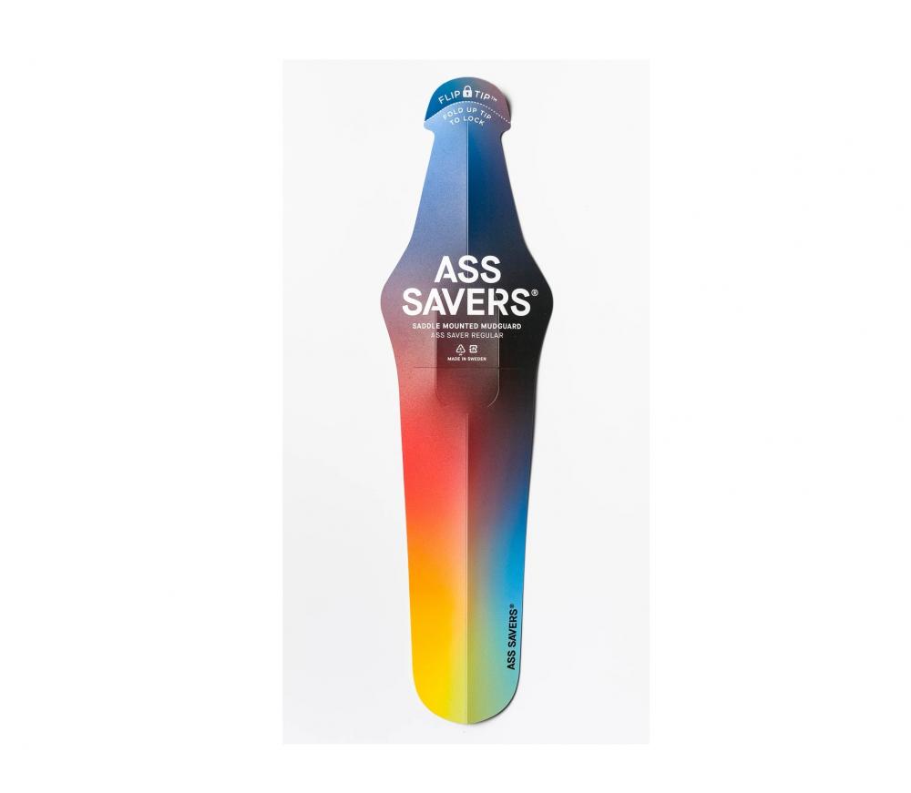 Ass Savers ASR-1 Regular Spektrum Spritzschutz Leichter, werkzeugfreier Hinterrad-Schutz für Rennrad, Gravel und Singlespeed, passend für 2335 mm Reifen, patentiertes FLIP-TIP