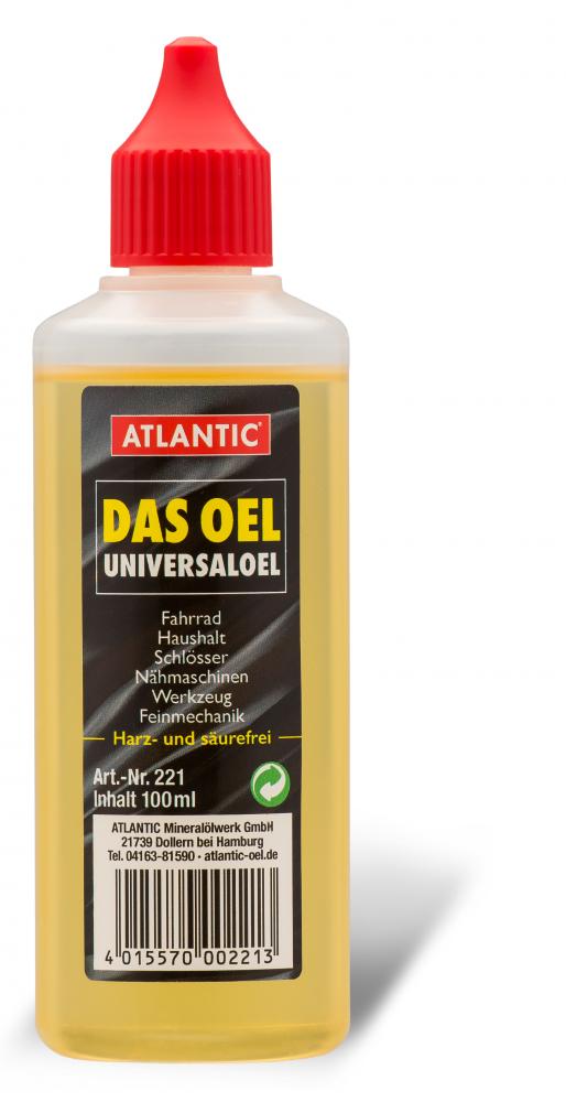 Atlantic DAS OEL Universalöl 100ml Flasche, Schmiermittel für Fahrrad, Haushalt, Werkstatt, harz- und säurefrei.