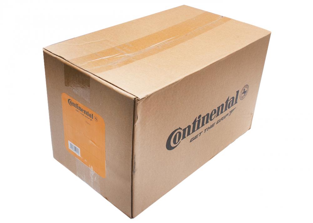 Continental Schlauch Tour 28 all DV 40mm in braunem Karton als Werkstattverpackung.
