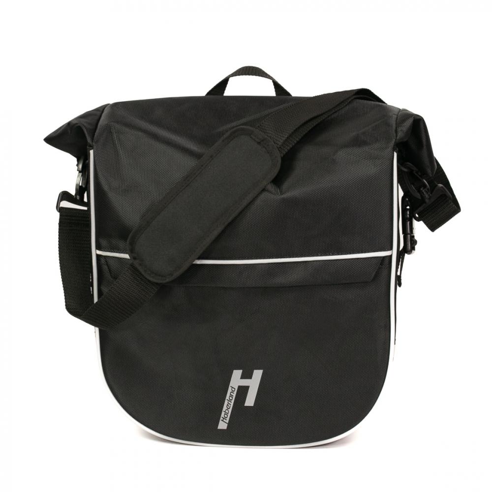 Haberland Einzeltasche eMotion schwarz/reflex - robuste Fahrradtasche für Alltag und Tour