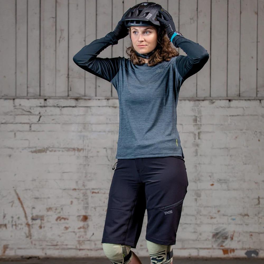 IXS Sports Division iXS Flow X Women longsleeve 42 black/graphite - atmungsaktives Bike-Jersey