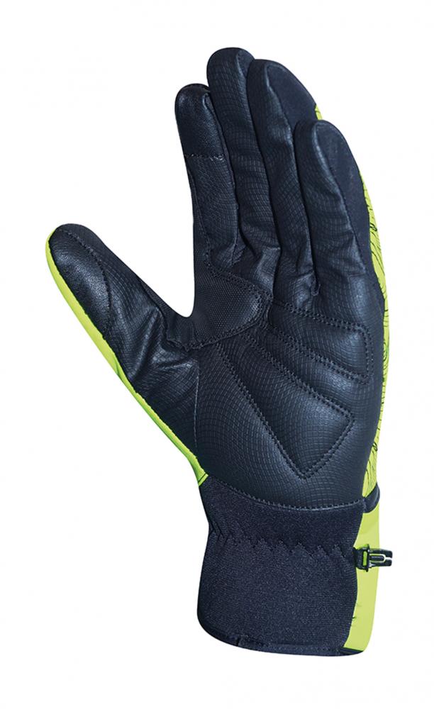 CHIBA Express+ - Radhandschuhe neongelb XL mit Regenüberzug und Gelpolster