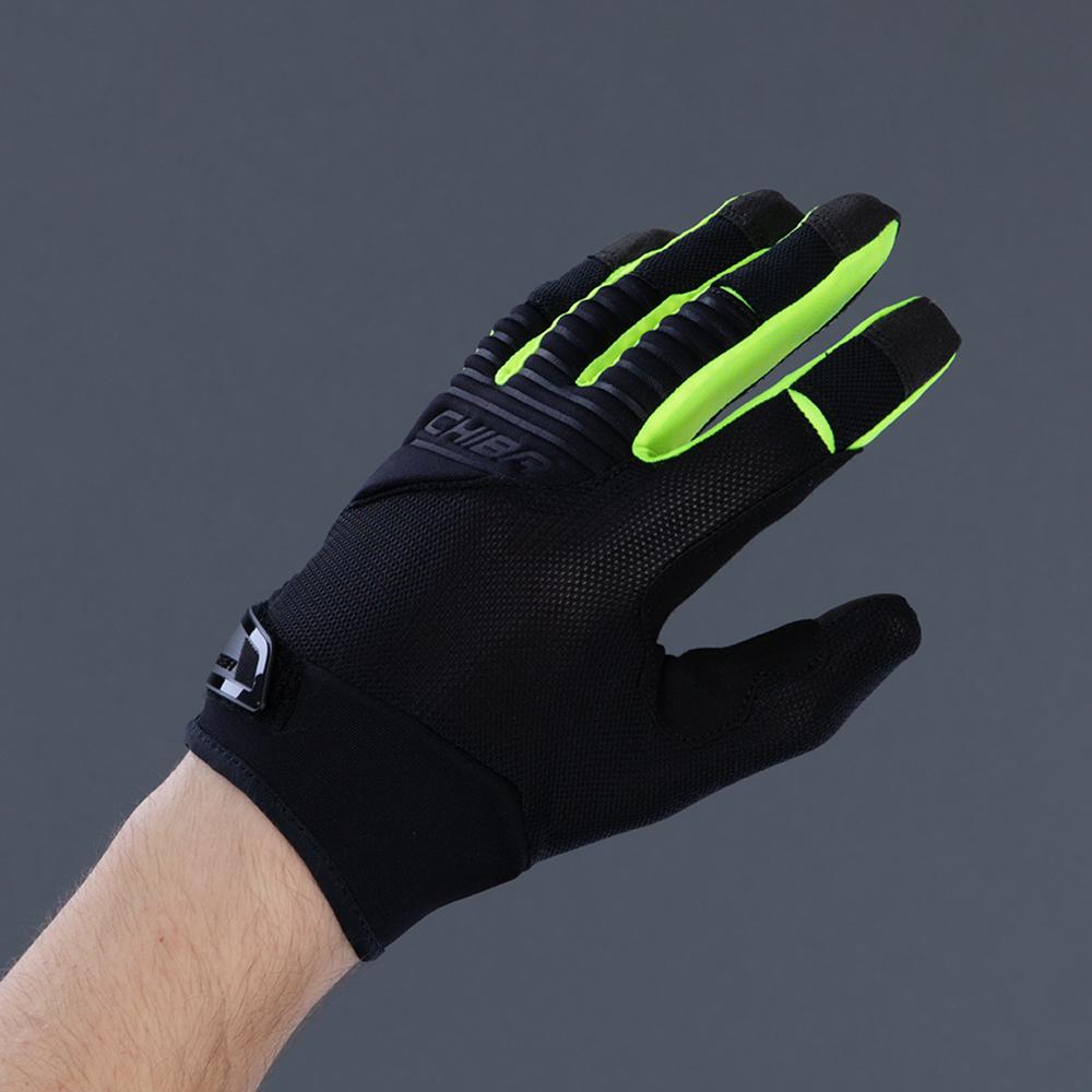 CHIBA Blade - Radhandschuhe schwarz/neongelb, 3XL, atmungsaktiv mit Ulnar-Nerve-Polsterung