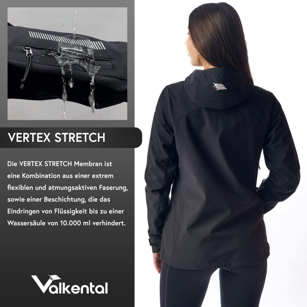 Valkental Damenjacke Softshell S schwarz