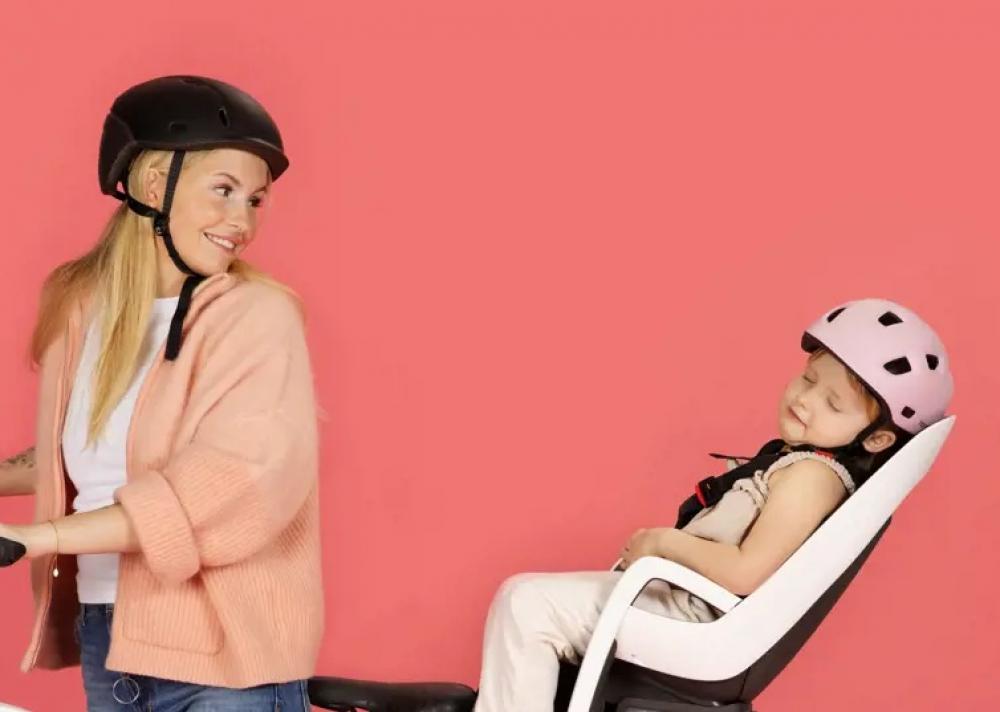 Hamax CARESS Kindersitz für Sattelrohr - bis 22 kg - Fahrrad-Kindersitz schwarz