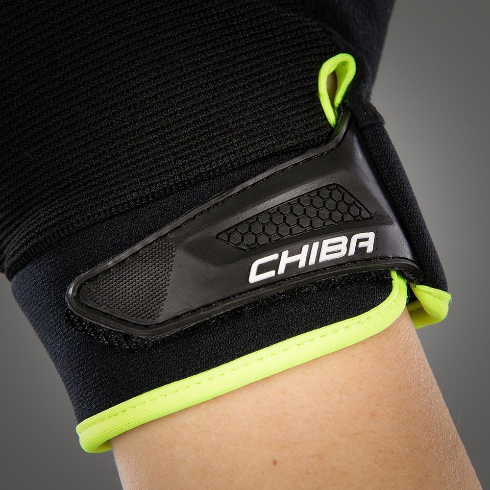 CHIBA Via Ferrata Absolut - Radhandschuhe XXL schwarz/neongelb, Touchfinger, Knöchelschutz