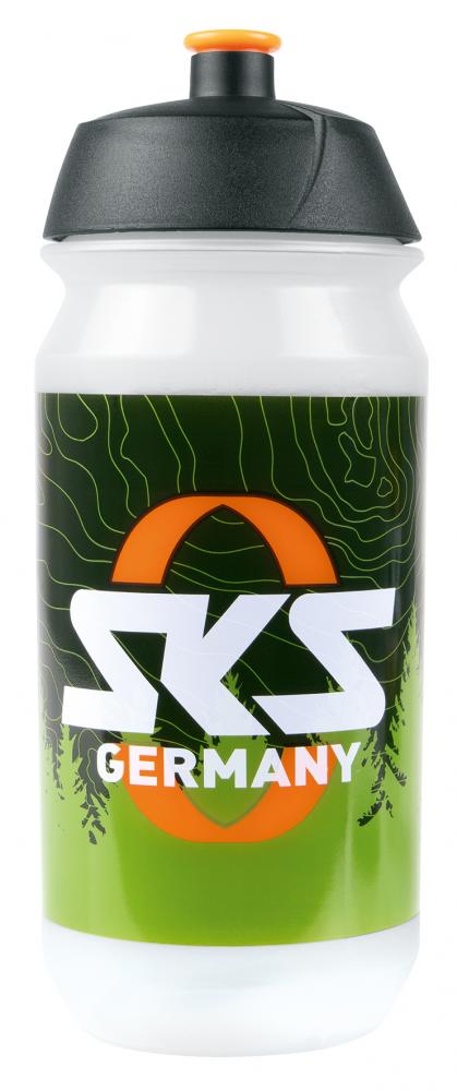 SKS BIO Trinkflasche 500ml Umweltfreundliche, BPA-freie Fahrradflasche aus biobasiertem Zuckerrohr-Kunststoff, spülmaschinengeeignet, auslaufsicheres Push-Pull-Ventil, hergestellt in Europa