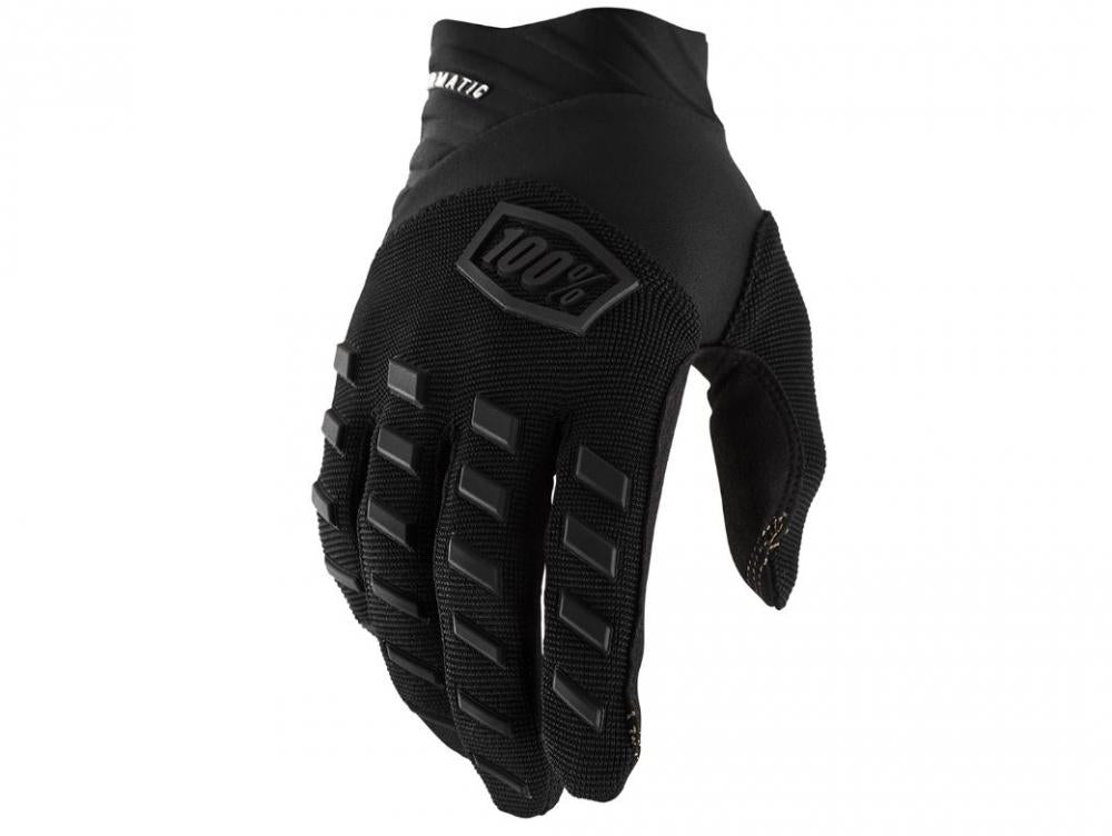 100% Airmatic Youth Gloves L Black/Charcoal - atmungsaktive MTB-Handschuhe für Kids