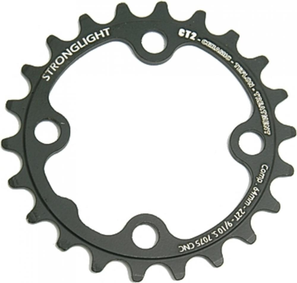 Stronglight Kettenblatt CT2 schw 64MM Lochkr 22Z