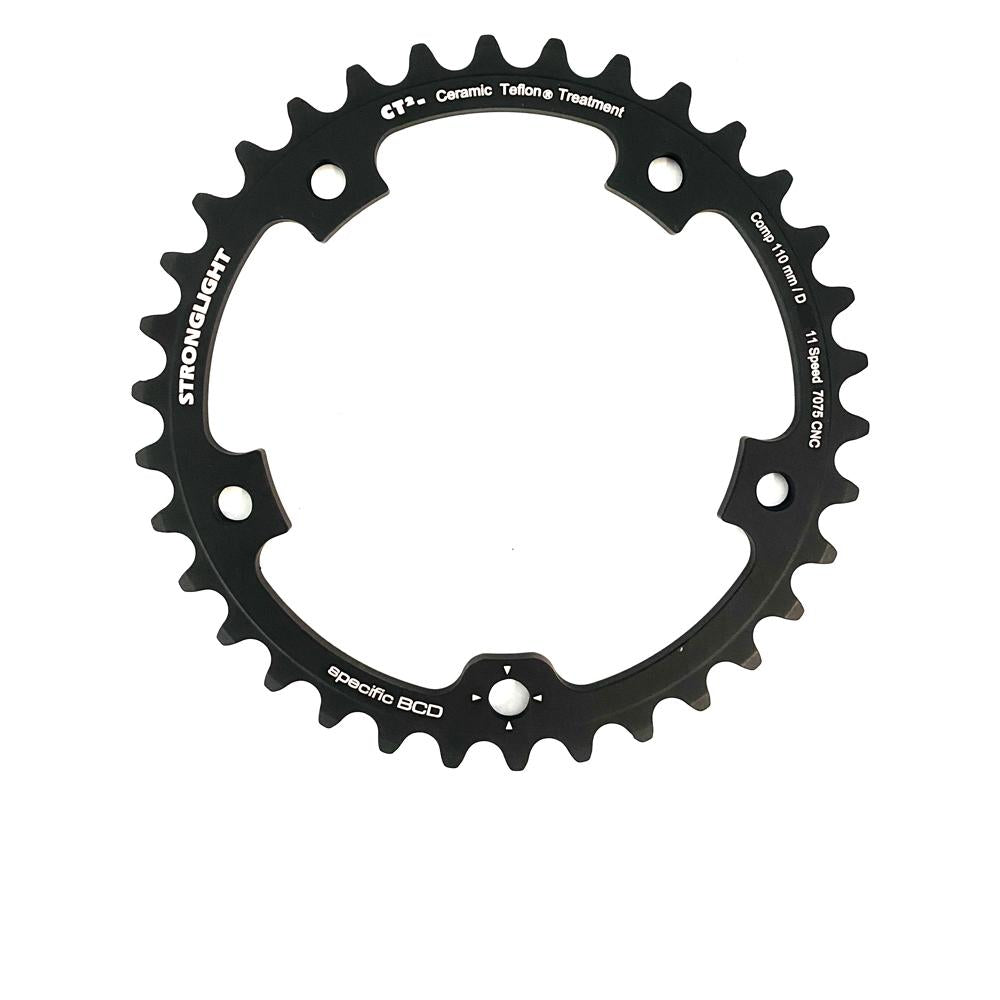 Stronglight CT2 Kettenblatt schwarz 110mm 39 Zähne für Campa Schaltungen.