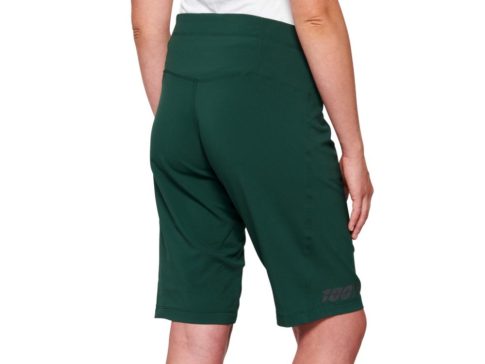 100% Ridecamp Women Short M Forest Green - komfortable All-Mountain MTB-Shorts