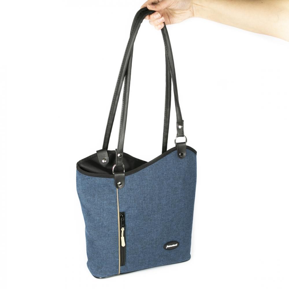 Haberland Lenkertasche Melanie blau - flexible Lenkertasche & Rucksack für Alltag und Tour