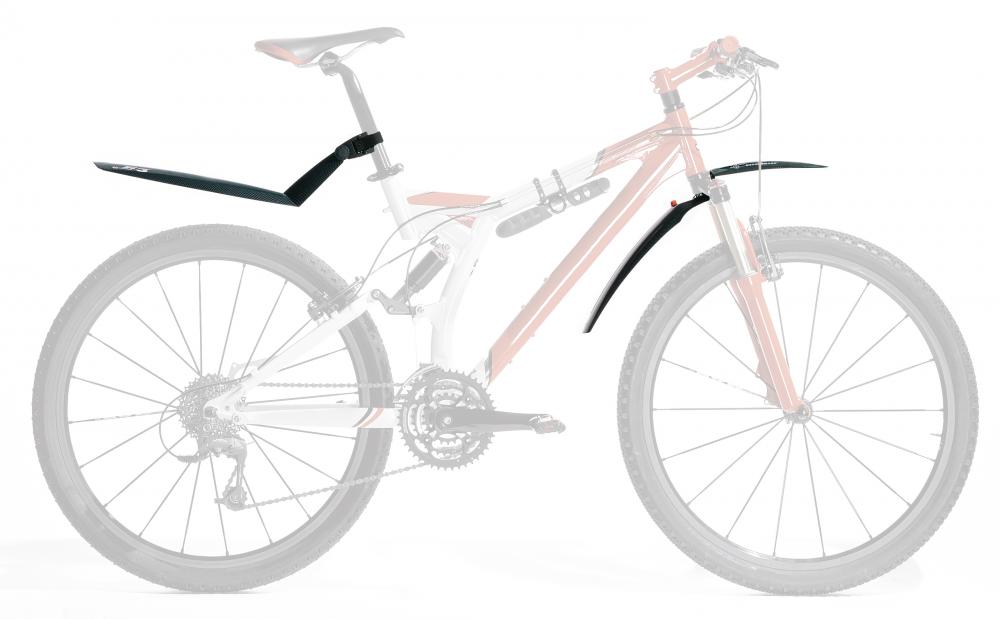 SKS X-Tra Dry 26" MTB Schutzblech, leicht, schlagfester Kunststoff, Quick-Release Powerstrap, für Sattelstützen Ø 25-32 mm, Reifen bis 2,4"