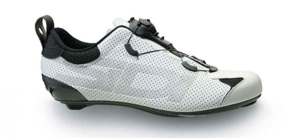 Sidi ROAD Tri-Sixty white 46 Weiß - Triathlon-Rennradschuh mit Carbonsohle