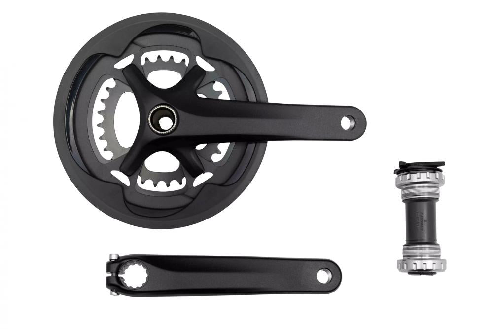 SUB-COMPACT Kurbelsatz 175mm 2x11-fach - Alloy Crankset 48/32T 110/80mm BCD mit BSA Innenlager