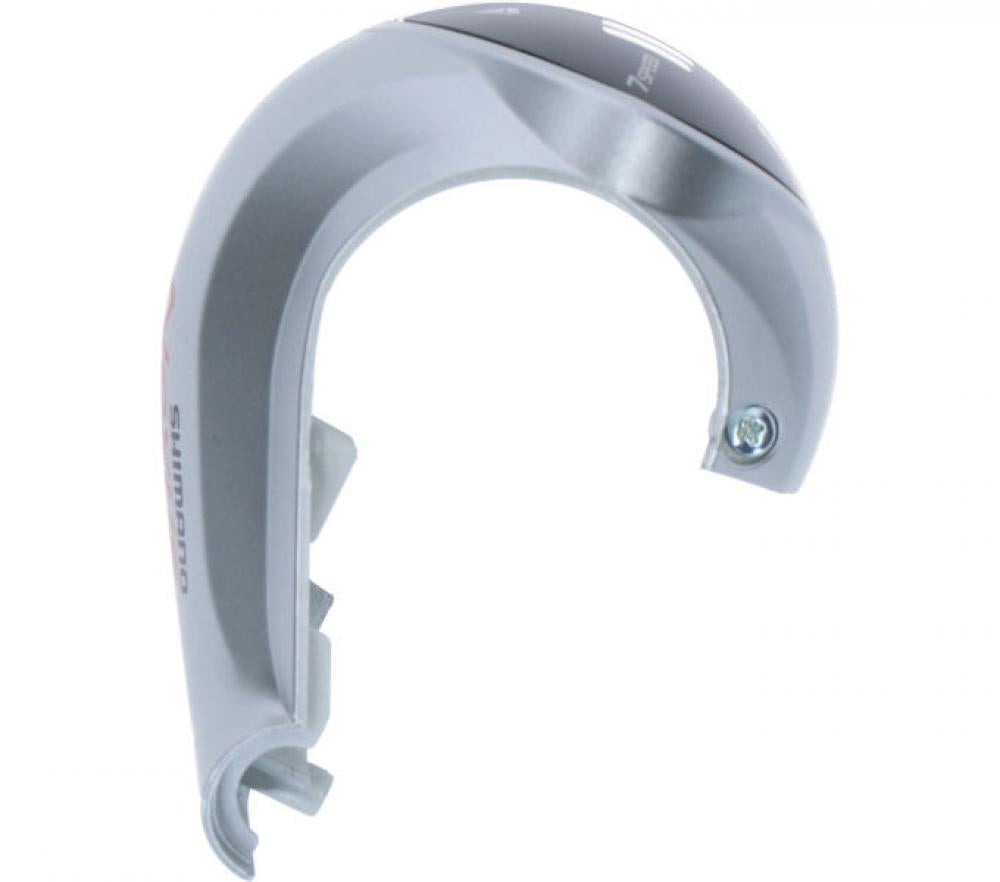 Shimano Abdeckung Ganganzeige SL-C3000-7 in Silber mit Schrauben für Fahrrad-Schalthebel.