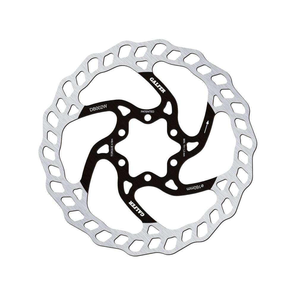 Galfer Bremsscheibe MTB Wave 6-Loch 160mm silber, 131g ultraleicht.