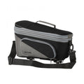 racktime Gepäckträgertasche Trunkbag Talis Plus 2.0 schwarz-grau - 15 Liter robuste Gepäckträgertasche mit Snapit 2.0 Adapter wasserdichter Regenüberzug ideal für Alltag & Touren