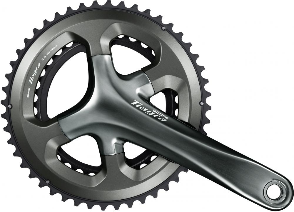 SHIMANO Kurbelgarnitur TIAGRA FC-4700 - 10-fach, 165 mm, 48-34 Zähne, 34 Zähne, Grau
