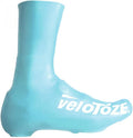 VeloToze Überschuh 2.0 lang blau L - wasserdichter Überschuh für kalte Rennradtage