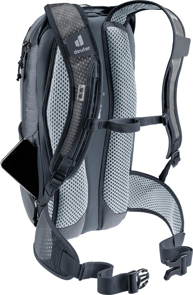 Deuter Race 8 Fahrradrucksack schwarz - 540 g Leichtgewicht mit Airstripes-System und 8 Litern Volumen