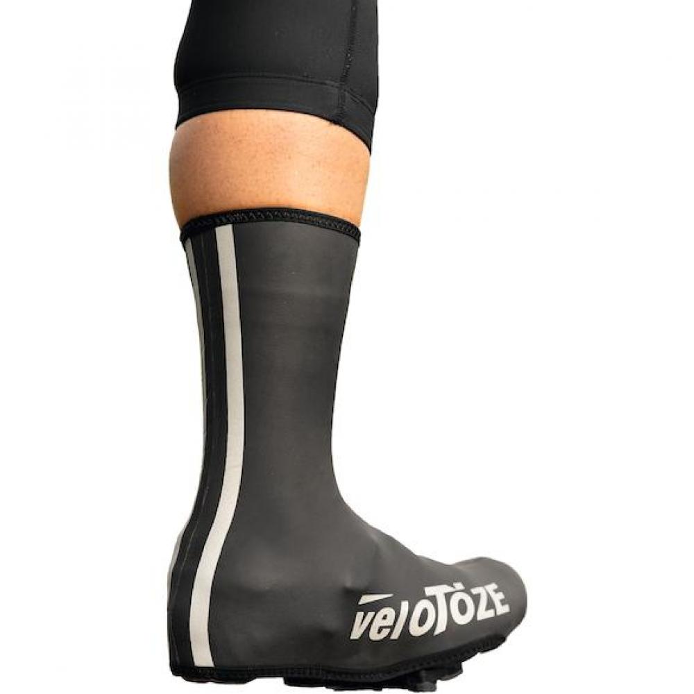 VeloToze Überschuh Neopren wasserdicht L schwarz - warmer, trockener Wetterschutz