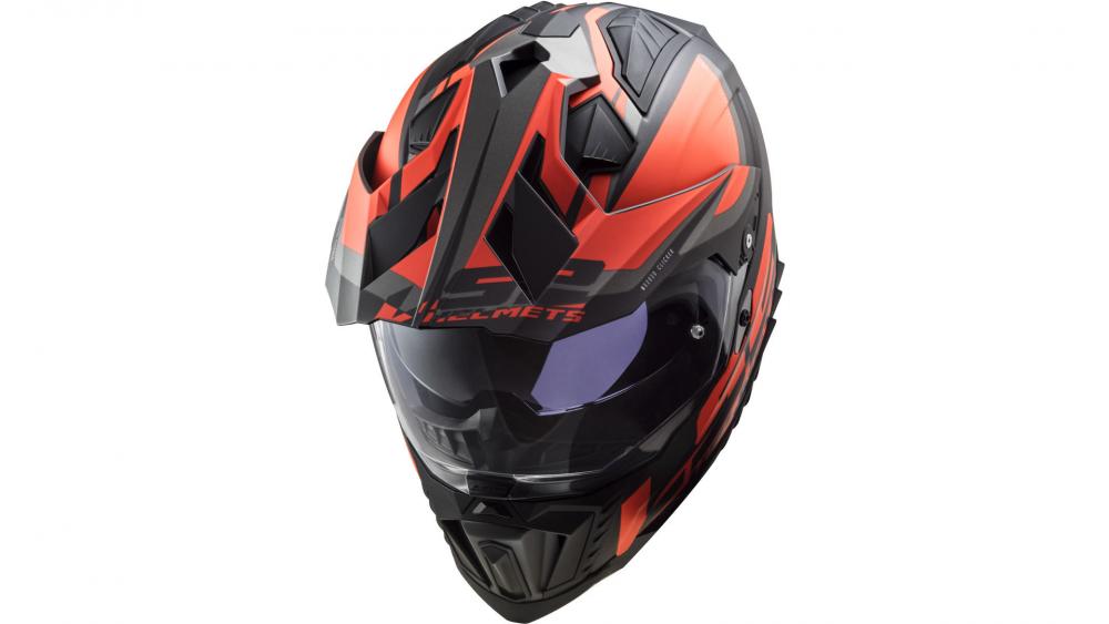LS2 Endurohelm MX701 Explorer Alter in Größe 3XL innenliegendes Sonnenvisier 65-66 cm