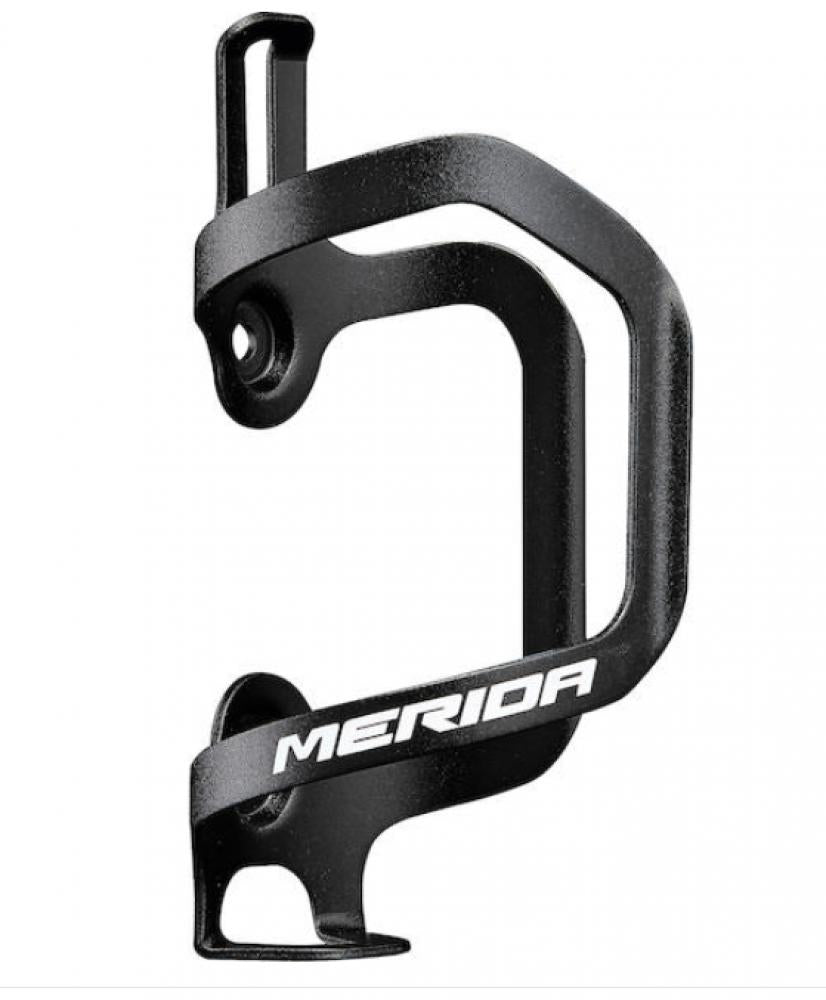 Merida Flaschenhalter Aluminium Sideload Schwarz/Weiß - Innovativer Alu-Flaschenhalter für kleinere Rahmengrößen, 30 g