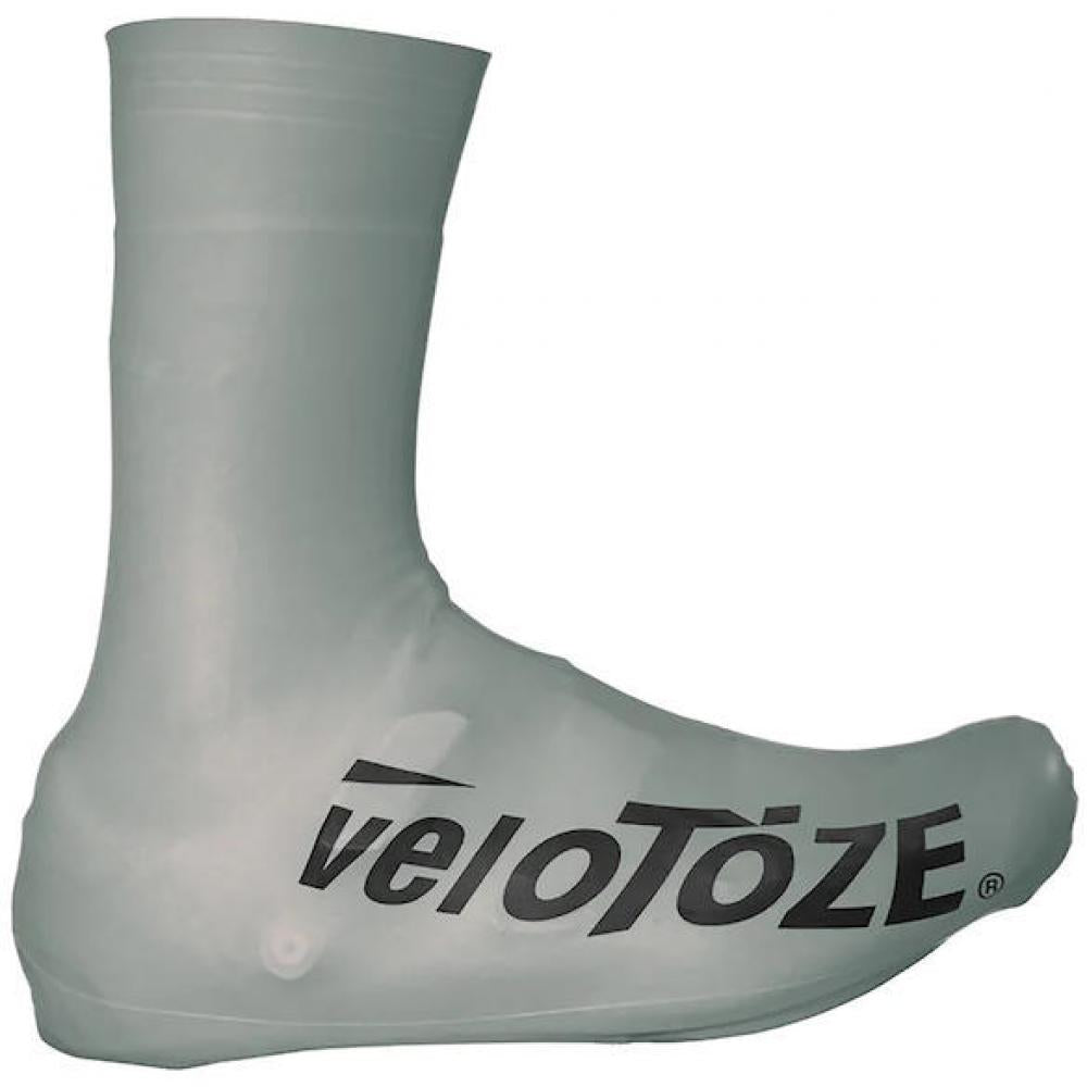 VeloToze Überschuh 2.0 lang silber XL Silber - wasserdichter Aero-Überschuh für kalte Tage