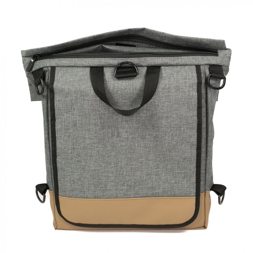 Haberland Bike-Rucksack Keep Rollin' grau - vielseitige Gepäckträger-Tasche & Rucksack
