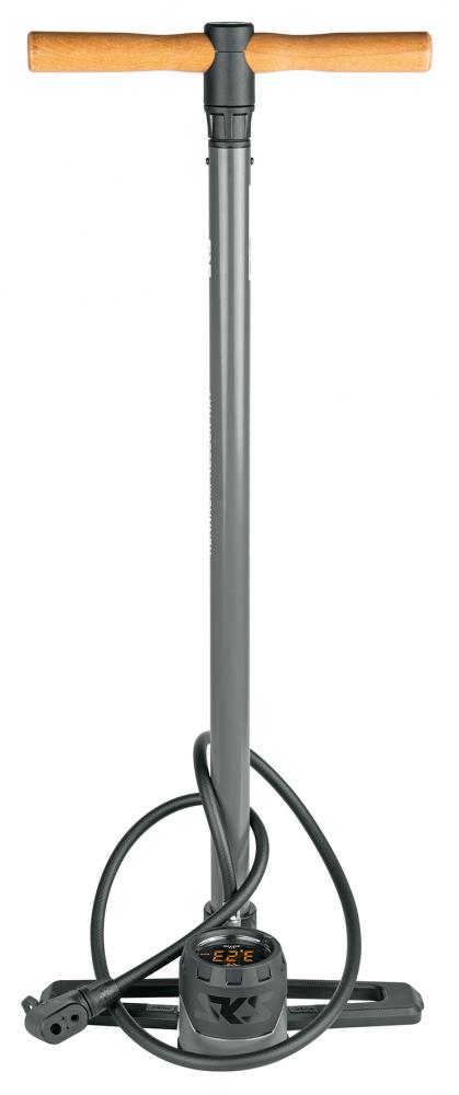 SKS Rennkompressor NXT DIGI Standpumpe schwarz, digitale Druckanzeige, bis 16 bar, Multi Valve MV EASY für AV, SV, DV, robuster Stahlzylinder, Holzgriff