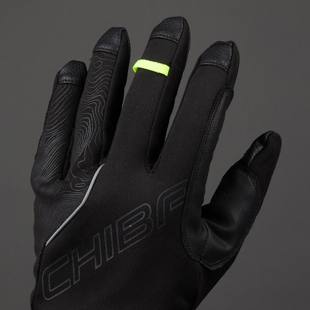 CHIBA Express+ - Radhandschuhe schwarz, Größe L, wind- & wasserdicht, Gelpolsterung