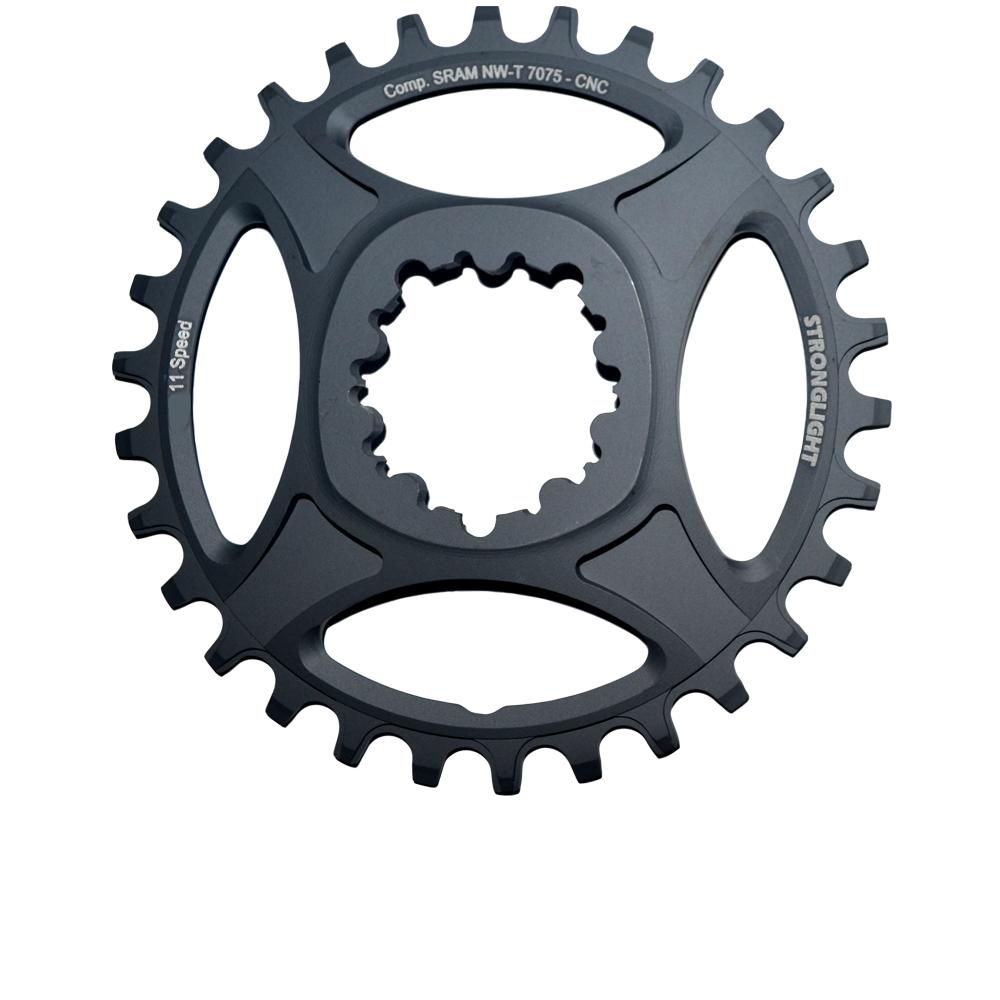 Stronglight Sram Kettenblatt MTB 1x11 direct mount 28 Z 6mm offset grau HT³