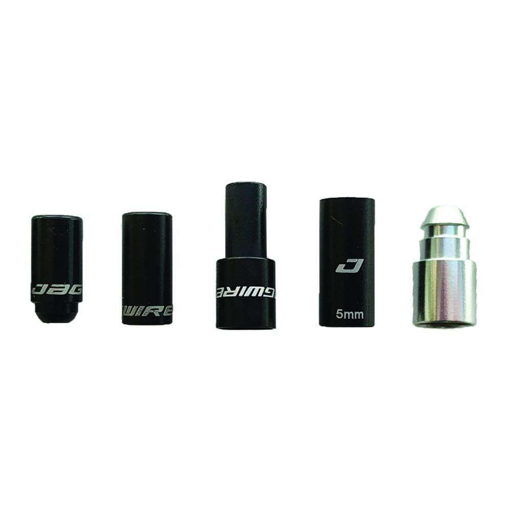 Jagwire Road Elite Link Endkappen 12er-Pack CHA155 - Aluminium Bremszugset Schwarz