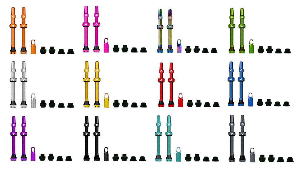 Muc Off Tubeless Valve Kit V2 Universal for MTB & Road orange 60