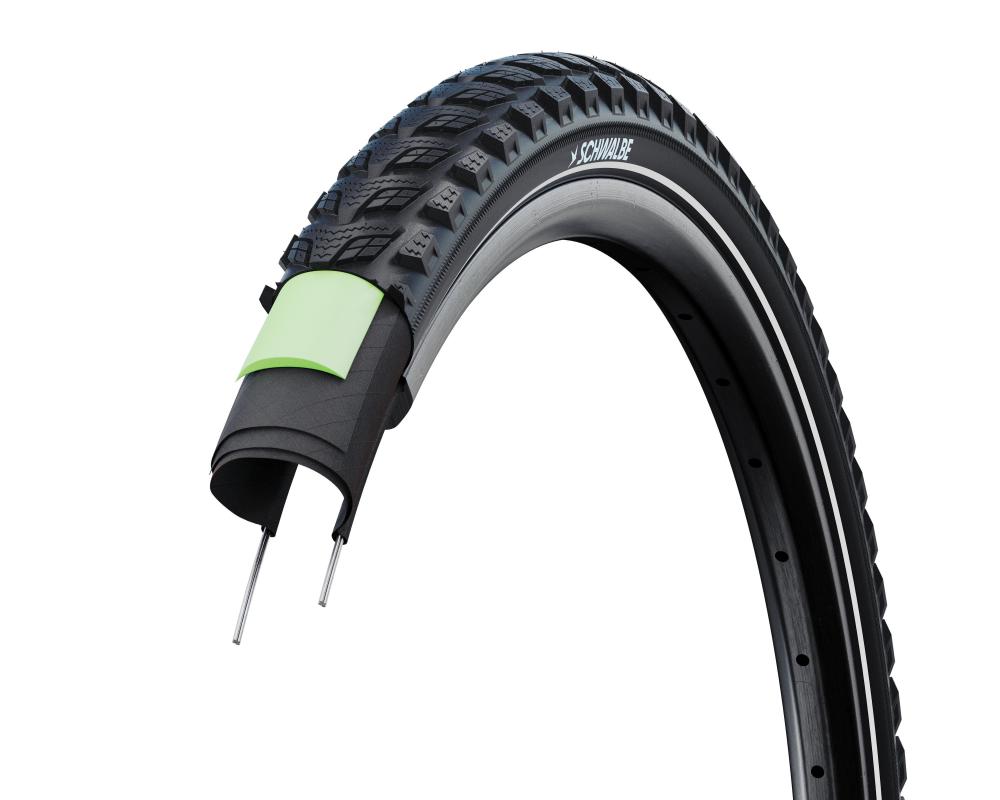 Schnittbild Schwalbe Marathon 365 Drahtreifen schwarz, GreenGuard Pannenschutz, Ganzjahresreifen 55-622.