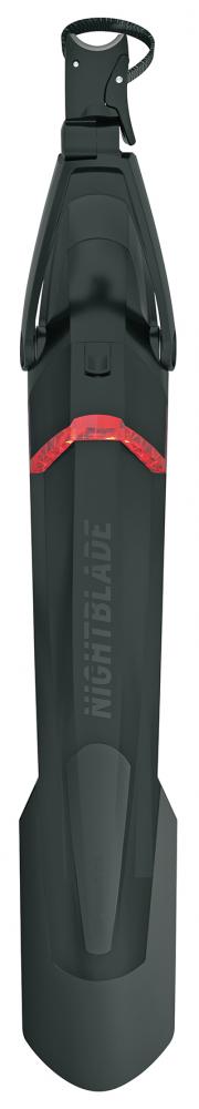 SKS Nightblade Schutzblech 29\" mit integriertem USB-Rücklicht, StVZO-zugelassen, Quick-Release-Befestigung, für 27,5\"+ bis 29\" Reifen, schwarz
