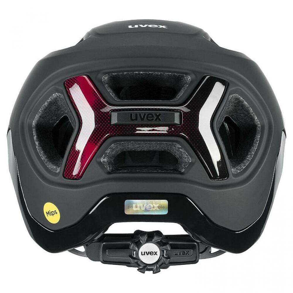 UVEX React MIPS MTB-Helm black-ruby red matt 56-59 cm - MIPS, IAS 3.0, EN 1078