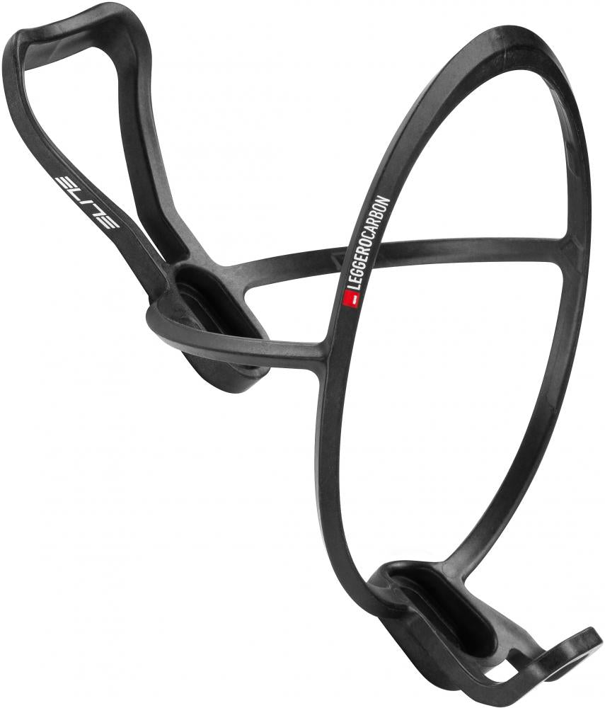 ELITE Flaschenhalter Leggero Carbon 2.5 Schwarz - ultraleichter Carbon-Flaschenhalter für Rennrad