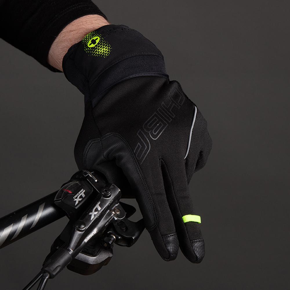 CHIBA Express+ - Radhandschuhe schwarz, Größe L, wind- & wasserdicht, Gelpolsterung