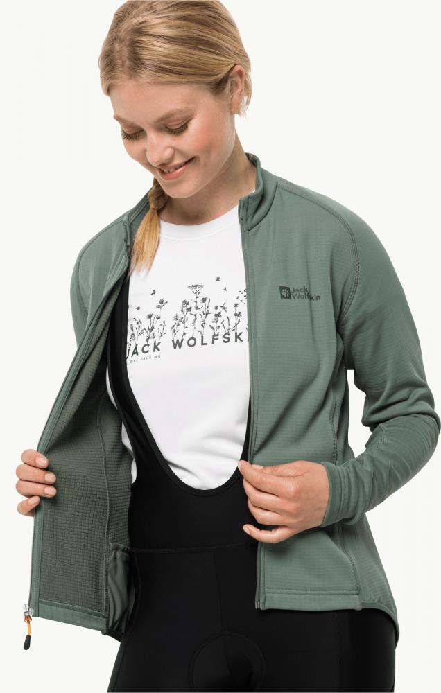Jack Wolfskin Morobbia FZ Light W Fleece Jacke Picnic Green Größe L