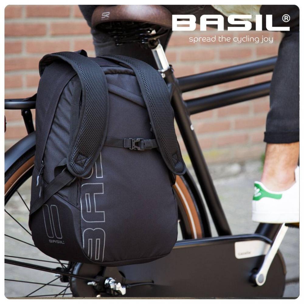 Basil Fahrradrucksack Flex schwarz Größe 28x17x42 cm 17l