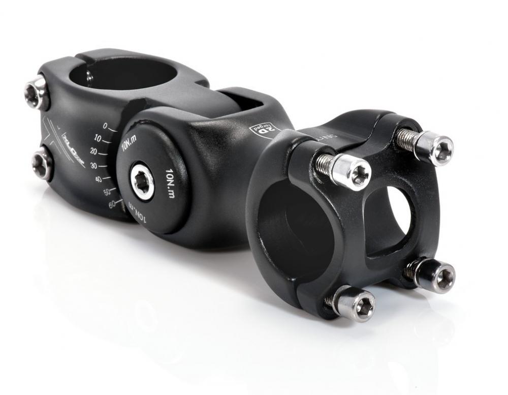 Verstellbarer schwarzer XLC AHEAD Comp ST-T14 Fahrradvorbau, 31,8 mm Lenkerklemmung, 110 mm Länge.