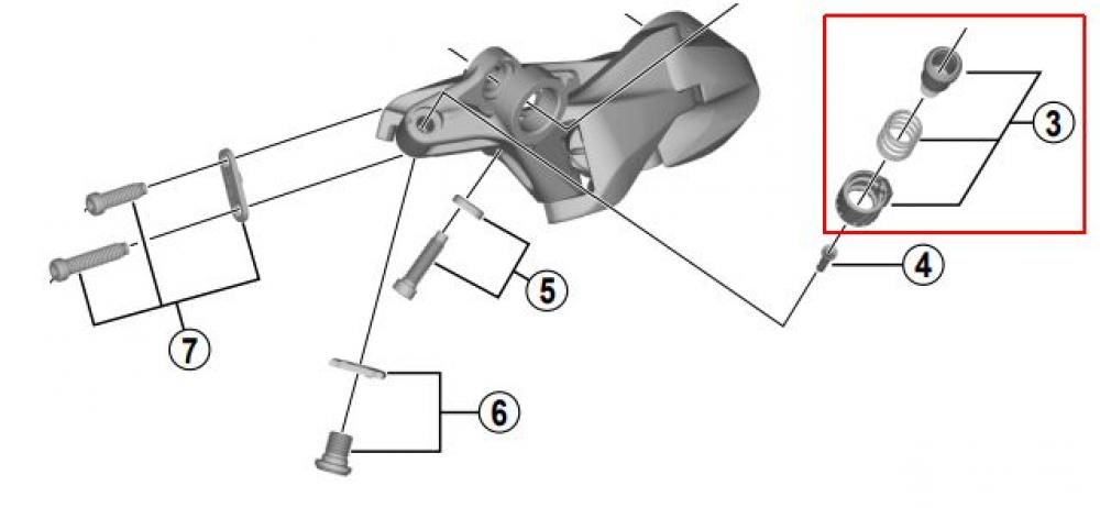 SHIMANO Schaltzug-Befestigungsschraube komplett für RD-R9100 Schaltzugbefestigungsschraube - für Shimano Dura-Ace RD-R9100