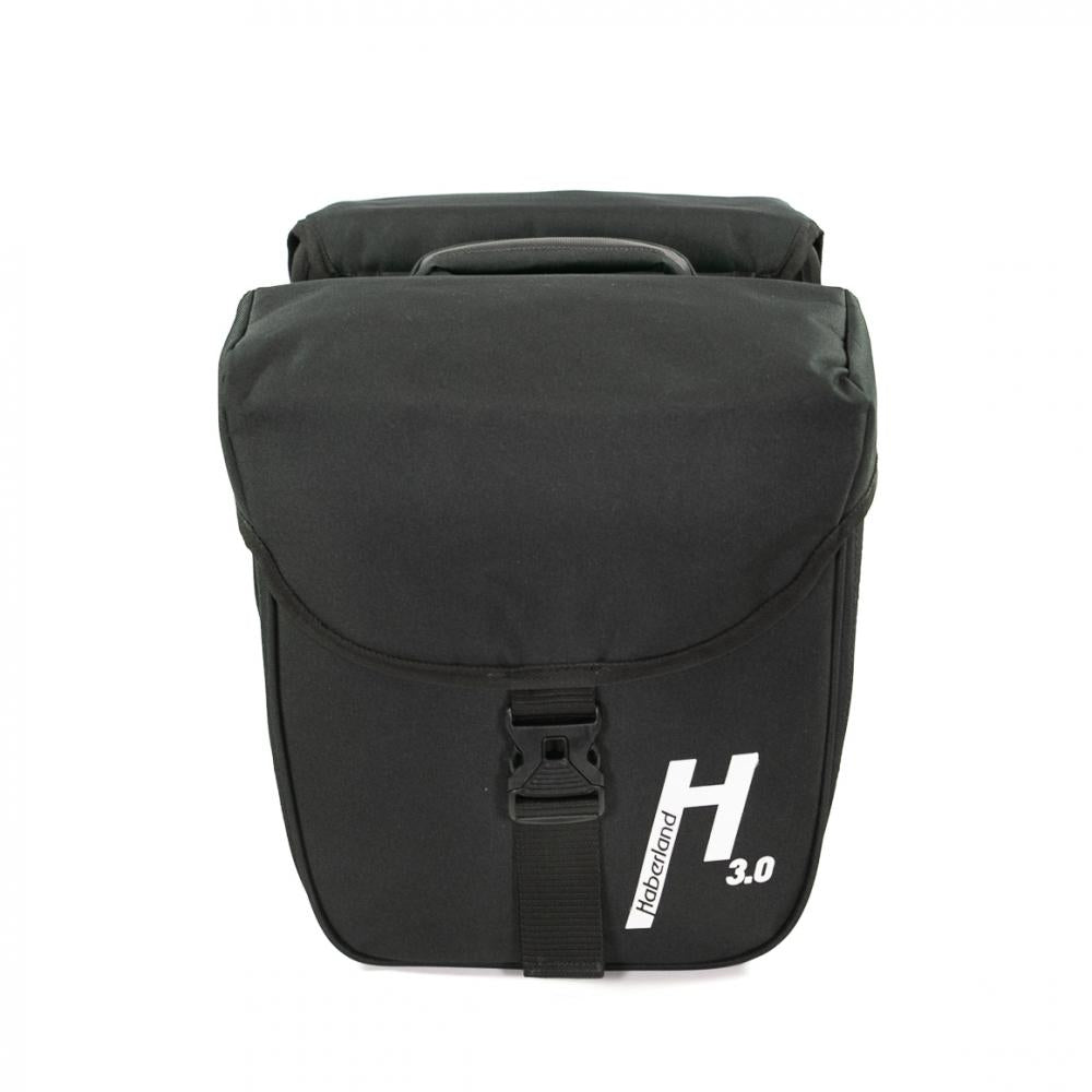 Haberland Doppeltasche 18l Basic S 3.0 MIK schwarz - praktische Gepäckträgertasche