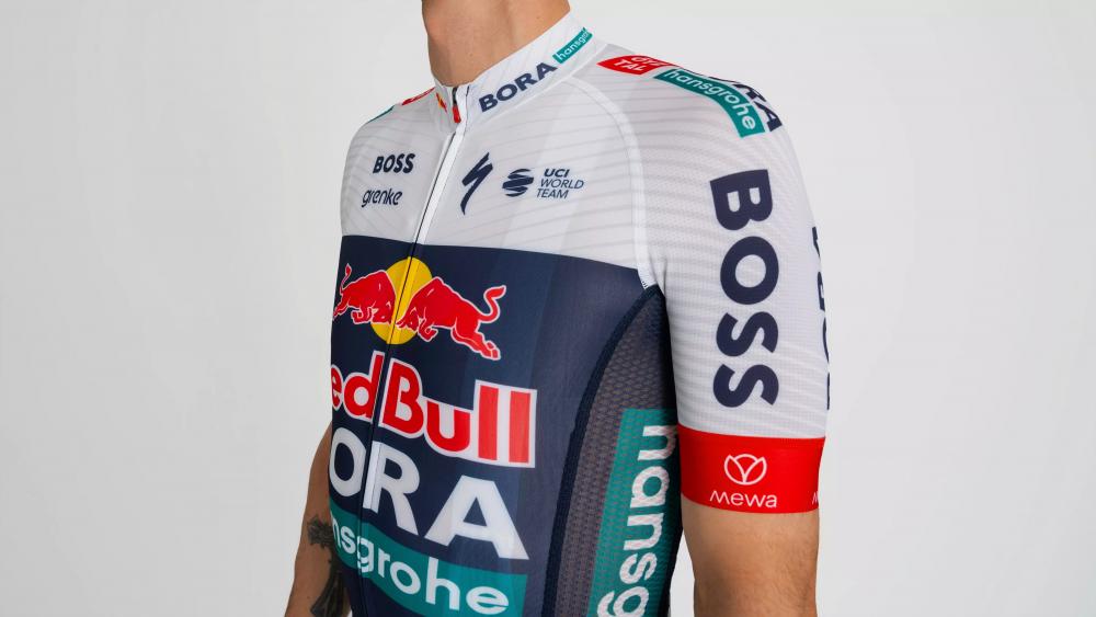 SPECIALIZED Red Bull-BORA-hansgrohe Short Sleeve Replica Jersey Team Replica Größe XL offizielles Teamdesign atmungsaktives Funktionsmaterial für Rennradfahrer - Trikot