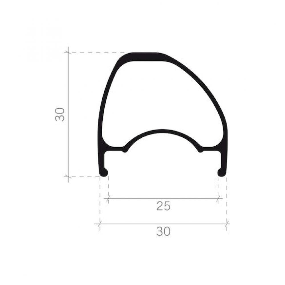 FSA Laufradsatz K-Force i25 WideR 29" 622x25 mm Schwarz - leichter Carbon-Laufradsatz für XC & Gravel