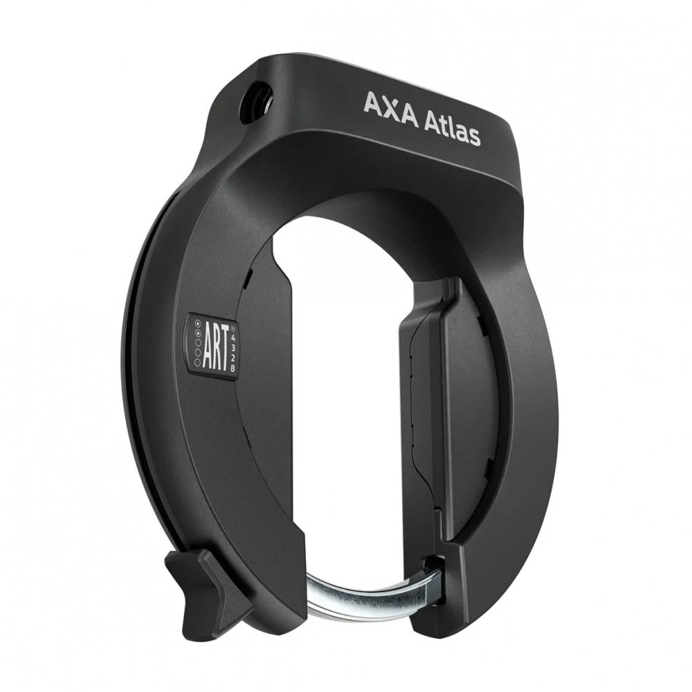 Axa Atlas Rahmenschloss 58 mm Schwarz - Hochsicherheits-Fahrradschloss mit Stahlbügel (direct mount )